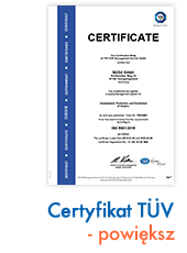 Certyfikat TÜV - powiększ